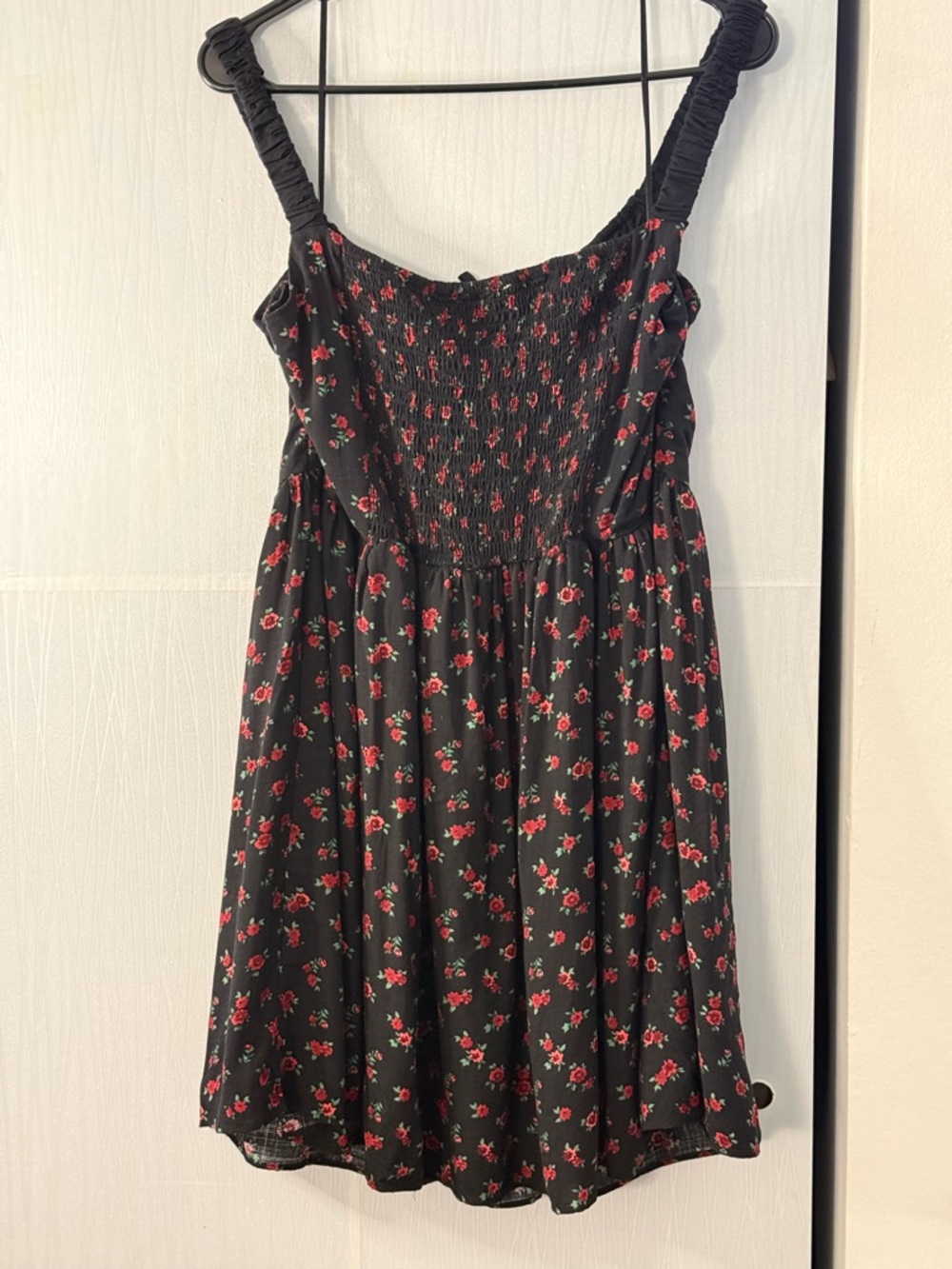 Aeropostale Black Mini Dress with Red Floral Print - Picture 3 of 9